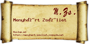 Menyhért Zsüliet névjegykártya